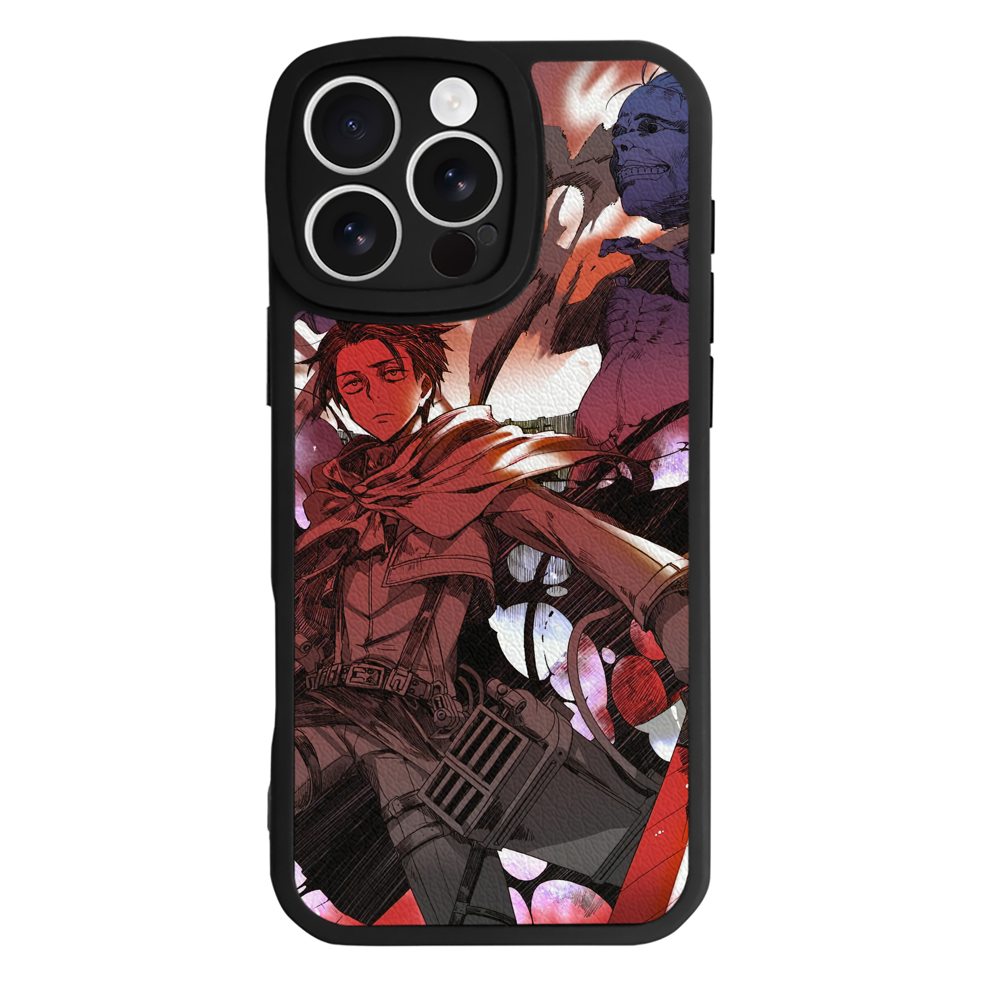 （画像用） 進撃の巨人 Attack on Titan 【iPhone 16シリーズ対応】シリコンスマホケース（レザー調） 材質：シリコン